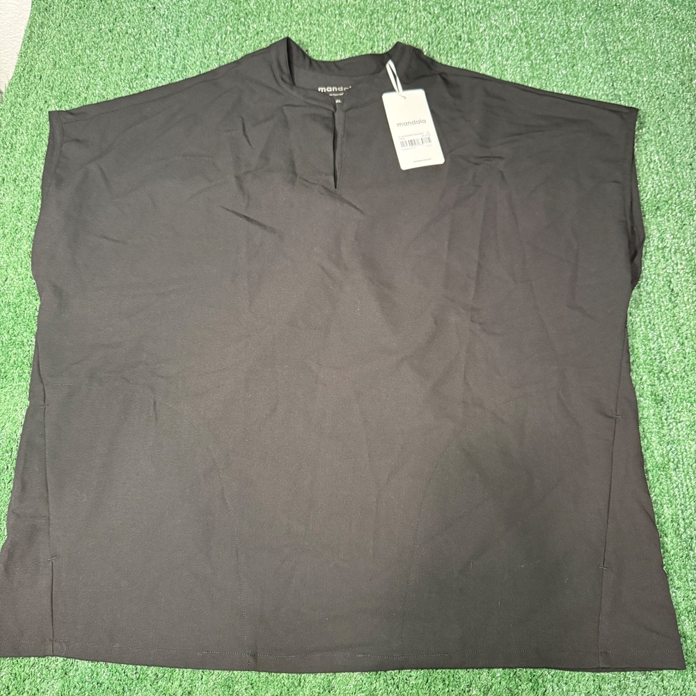 Mandala W Mandarin Dolman‎ Top XL Black Woven with Equa-Tek Technology
